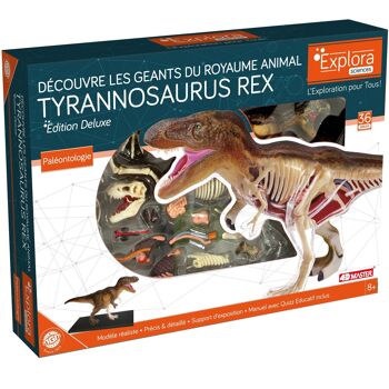EXPLORA - T-Rex - Paléontologie - 546092 - Modèle Réaliste de 36 Pièces - Notice d'Assemblage et Quiz Éducatif - Dinosaure - Kit de Découverte - Jeu Pour Enfant - Scientifique - À Partir de 8 ans 2