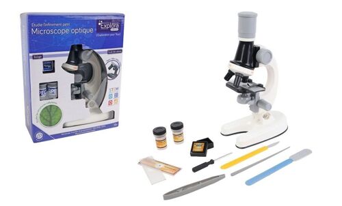 EXPLORA - Microscope Optique - Expérience Scientifique - 546032 - 10 Pièces - Étude des Cellules - Biologie - Kit de Découverte - Jeu Pour Enfant - Scientifique - À Partir de 6 ans