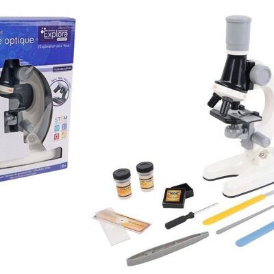 EXPLORA - Microscope Optique - Expérience Scientifique - 546032 - 10 Pièces - Étude des Cellules - Biologie - Kit de Découverte - Jeu Pour Enfant - Scientifique - À Partir de 6 ans