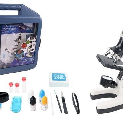 EXPLORA - Valise Microscope - Expérience Scientifique - 546035 - 16 Pièces - Métal - Étude des Cellules - Biologie - Kit de Découverte - Jeu Pour Enfant - Scientifique - À Partir de 8 ans