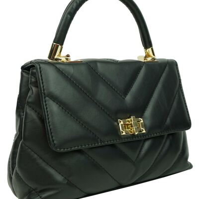 Trani quilted leather handbag D4901