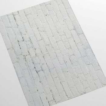 Papier peint brique blanche 5
