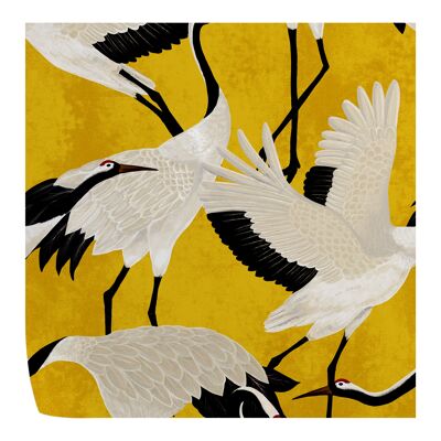 Gold Herons Wallpaper