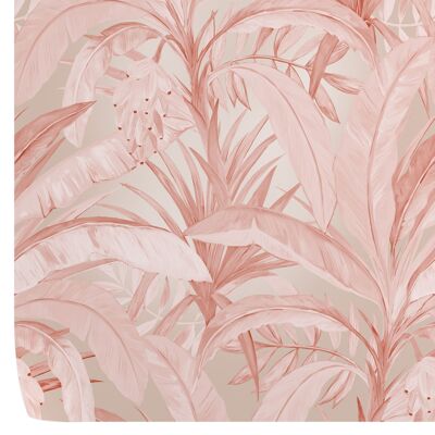 Papier peint jungle tropicale rose