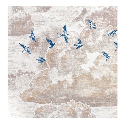 Blue Flying Swallows Wallpaper