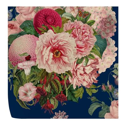 Blue Floral Dutch Wallpaper