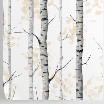 Papier peint Forêt de bouleaux noir et blanc 2