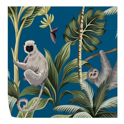 Papier Peint Jungle Tropicale Bleue