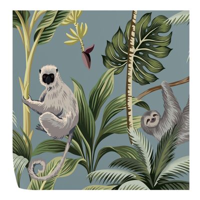 Grey Tropical Jungle Wallpaper