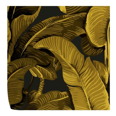 Sfondo di foglie di banano dorate