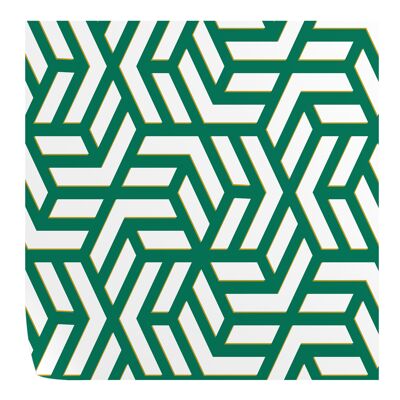 Papel pintado geométrico verde