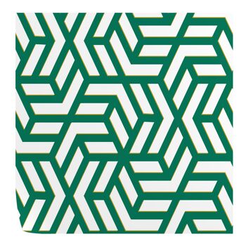 Papier Peint Géométrique Vert 1