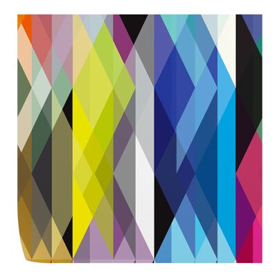 Papier peint géométrique coloré