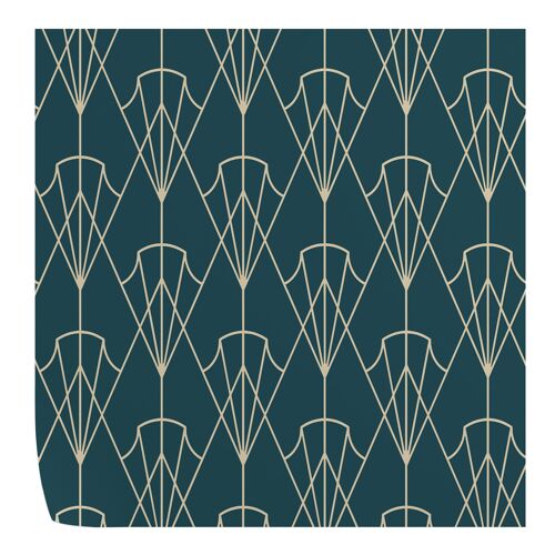 Art Deco 1930s Oil Green Wallpaper