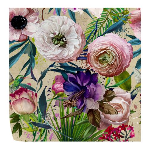 Floral Wallpaper with Pink Flowers
