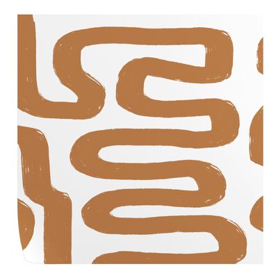 Abstract White and Hazelnut Wallpaper