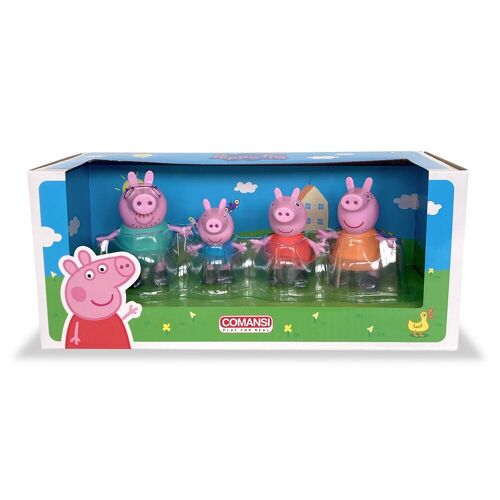 Set Peppa Pig Family (4 figuras) - Figura juguete Comansi - Pega Pig