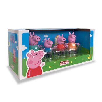 Ensemble familial Peppa Pig (4 figurines) - Figurine jouet Comansi - Pega Pig 3