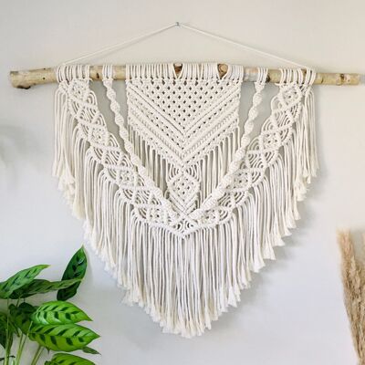 Gran colgante macramé "HELIA" para decoración de pared