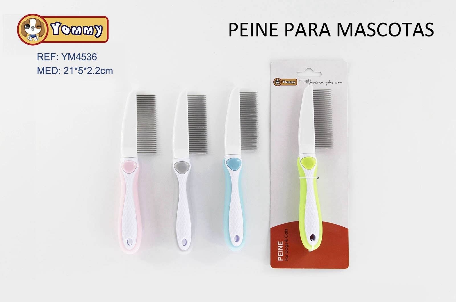 Peine Para Mascotas Con Mango De Colores