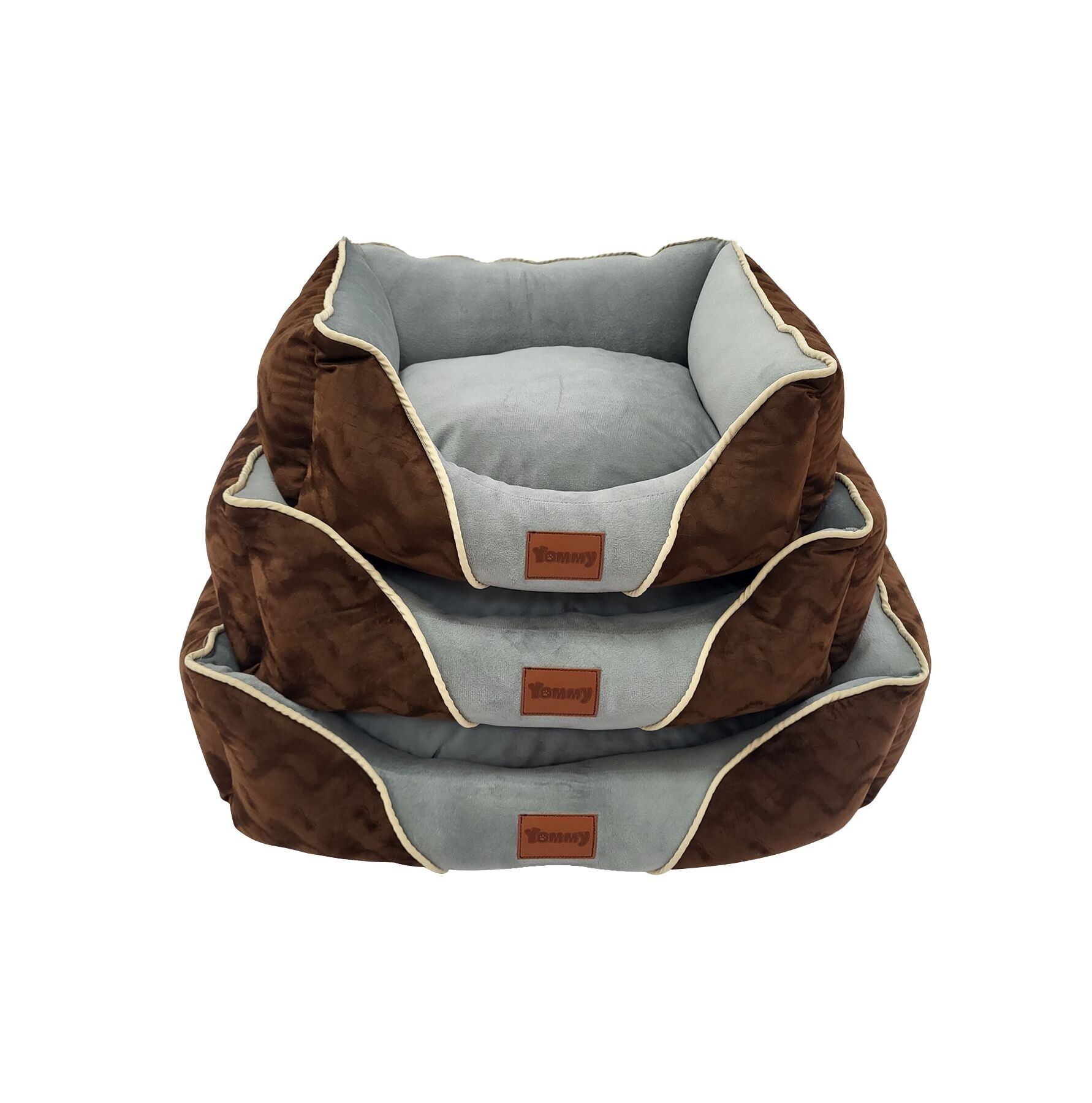 3 Pcs Cama De Perro Microfibra Patron Cocodilo (6 Colores)