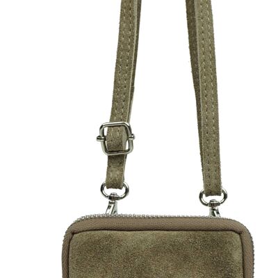 Pochette téléphone en croûte de cuir Eléna D31100-1