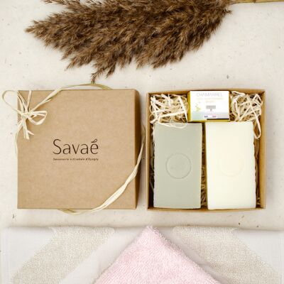 Coffret de 2 savons avec Porte Savon Magnétique 