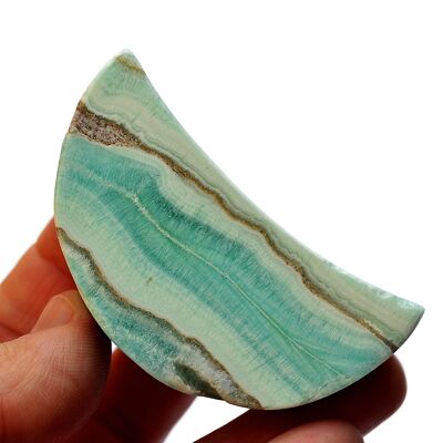 Lune en aragonite bleue (65 mm)