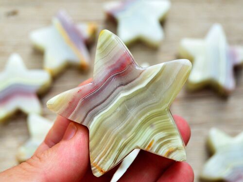 Pink Banded Onyx Star (55mm - 60mm)