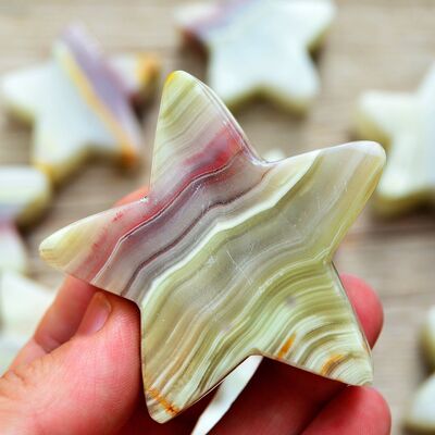 Pink Banded Onyx Star (55mm - 60mm)