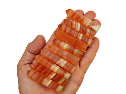 Honey Calcite Faceted Point Crystal (55mm)