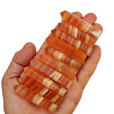 Honey Calcite Faceted Point Crystal (55mm)