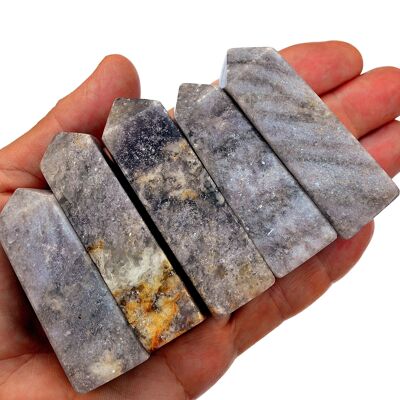 Cristallo della torre di lepidolite (30 g - 100 g)