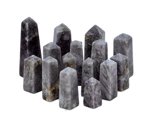 Purple Lepidolite Crystal Obelisk (7-12 Pcs) 1 Kg Lot