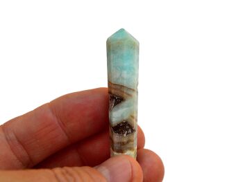 Pointe de cristal d'aragonite bleu (50 mm) 2