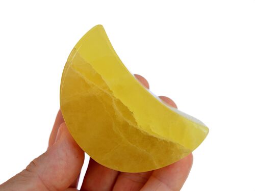 Lemon Calcite Moon Crystal (65mm-70mm)