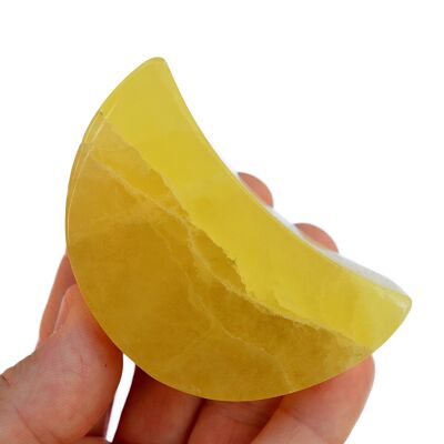 Lemon Calcite Moon Crystal (65mm-70mm)