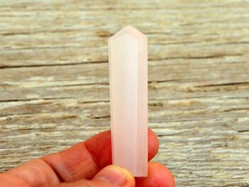 Pointe de cristal à facettes Mangano rose (55 mm) 4