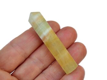 Pointe de cristal de calcite pistache (55 mm) 2
