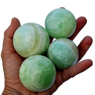 Natural Pistachio Calcite Sphere (40mm - 60mm)