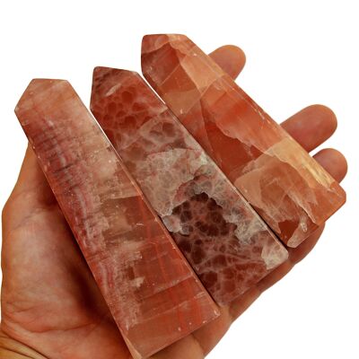 Torre di cristallo di calcite rosa (170 g - 280 g)