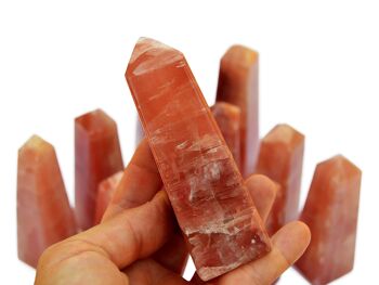 Tour de cristal de calcite rose (170g - 280g) 5