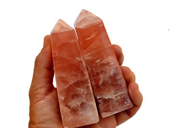 Tour de cristal de calcite rose (170g - 280g) 7