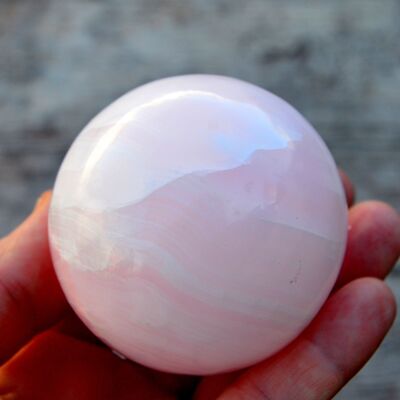 Mangano Calcite Sphere (3-5 Pcs) - (50mm - 55mm) 1 Kg Lot
