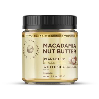 Burro di noci di macadamia House of Macadamias, cioccolato bianco, 8 x 250 g