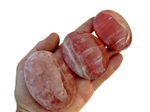 Rose Calcite Palm Stone (50mm - 75mm)