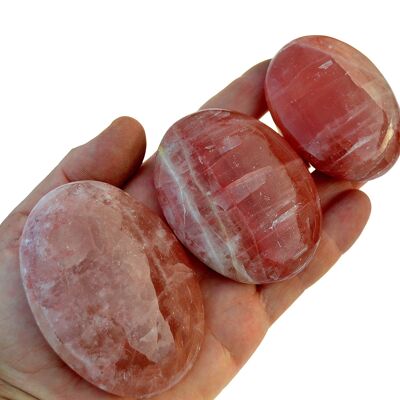 Rose Calcite Palm Stone (50mm - 75mm)