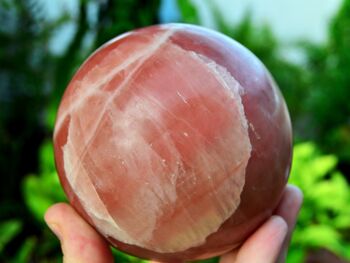 Cristal de sphère de calcite rose XL (65 mm - 95 mm) 1