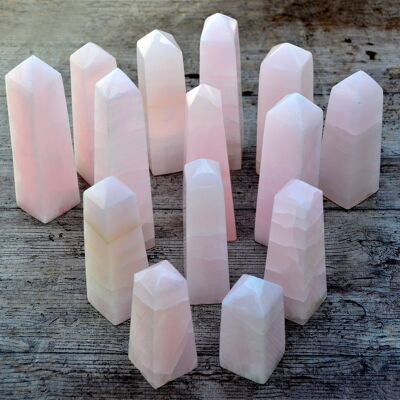 Mangano Calcite Obelisk Crystal (3 - 5 Pcs) 1 Kg Lot