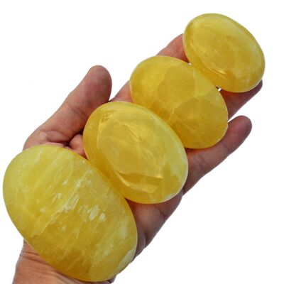 Lemon Calcite Palm Stone (40mm - 85mm)